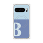 プレミアムスクエアケース with Pixelsnap［ オリジナル - initial two tone - B blue ］