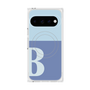 プレミアムスクエアケース with Pixelsnap［ オリジナル - initial two tone - B blue ］