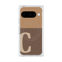 プレミアムスクエアケース with Pixelsnap［ オリジナル - initial two tone - C brown ］