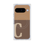 プレミアムスクエアケース with Pixelsnap［ オリジナル - initial two tone - C brown ］