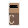プレミアムスクエアケース with Pixelsnap［ オリジナル - initial two tone - C brown ］