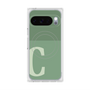 プレミアムスクエアケース with Pixelsnap［ オリジナル - initial two tone - C green ］