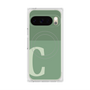 プレミアムスクエアケース with Pixelsnap［ オリジナル - initial two tone - C green ］