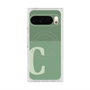プレミアムスクエアケース with Pixelsnap［ オリジナル - initial two tone - C green ］