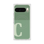 プレミアムスクエアケース with Pixelsnap［ オリジナル - initial two tone - C green ］