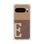 プレミアムスクエアケース with Pixelsnap［ オリジナル - initial two tone - E brown ］