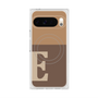 プレミアムスクエアケース with Pixelsnap［ オリジナル - initial two tone - E brown ］
