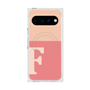 プレミアムスクエアケース with Pixelsnap［ オリジナル - initial two tone - F pink ］