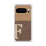 プレミアムスクエアケース with Pixelsnap［ オリジナル - initial two tone - F brown ］