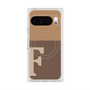 プレミアムスクエアケース with Pixelsnap［ オリジナル - initial two tone - F brown ］