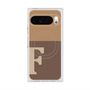 プレミアムスクエアケース with Pixelsnap［ オリジナル - initial two tone - F brown ］