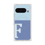 プレミアムスクエアケース with Pixelsnap［ オリジナル - initial two tone - F blue ］