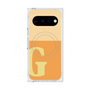 プレミアムスクエアケース with Pixelsnap［ オリジナル - initial two tone - G orange ］