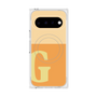 プレミアムスクエアケース with Pixelsnap［ オリジナル - initial two tone - G orange ］
