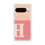 プレミアムスクエアケース with Pixelsnap［ オリジナル - initial two tone - H pink ］