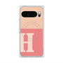 プレミアムスクエアケース with Pixelsnap［ オリジナル - initial two tone - H pink ］