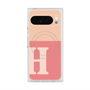 プレミアムスクエアケース with Pixelsnap［ オリジナル - initial two tone - H pink ］