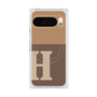 プレミアムスクエアケース with Pixelsnap［ オリジナル - initial two tone - H brown ］
