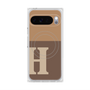 プレミアムスクエアケース with Pixelsnap［ オリジナル - initial two tone - H brown ］
