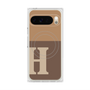 プレミアムスクエアケース with Pixelsnap［ オリジナル - initial two tone - H brown ］