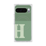 プレミアムスクエアケース with Pixelsnap［ オリジナル - initial two tone - H green ］