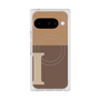 プレミアムスクエアケース with Pixelsnap［ オリジナル - initial two tone - I brown ］