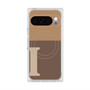 プレミアムスクエアケース with Pixelsnap［ オリジナル - initial two tone - I brown ］
