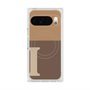 プレミアムスクエアケース with Pixelsnap［ オリジナル - initial two tone - I brown ］