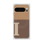 プレミアムスクエアケース with Pixelsnap［ オリジナル - initial two tone - I brown ］