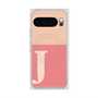 プレミアムスクエアケース with Pixelsnap［ オリジナル - initial two tone - J pink ］