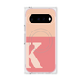プレミアムスクエアケース with Pixelsnap［ オリジナル - initial two tone - K pink ］
