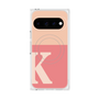 プレミアムスクエアケース with Pixelsnap［ オリジナル - initial two tone - K pink ］