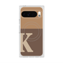 プレミアムスクエアケース with Pixelsnap［ オリジナル - initial two tone - K brown ］