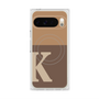 プレミアムスクエアケース with Pixelsnap［ オリジナル - initial two tone - K brown ］