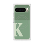 プレミアムスクエアケース with Pixelsnap［ オリジナル - initial two tone - K green ］