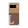 プレミアムスクエアケース with Pixelsnap［ オリジナル - initial two tone - L brown ］