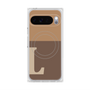 プレミアムスクエアケース with Pixelsnap［ オリジナル - initial two tone - L brown ］