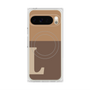 プレミアムスクエアケース with Pixelsnap［ オリジナル - initial two tone - L brown ］