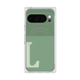 プレミアムスクエアケース with Pixelsnap［ オリジナル - initial two tone - L green ］