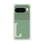 プレミアムスクエアケース with Pixelsnap［ オリジナル - initial two tone - L green ］