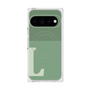 プレミアムスクエアケース with Pixelsnap［ オリジナル - initial two tone - L green ］