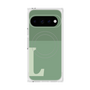 プレミアムスクエアケース with Pixelsnap［ オリジナル - initial two tone - L green ］