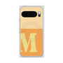 プレミアムスクエアケース with Pixelsnap［ オリジナル - initial two tone - M orange ］