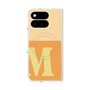 プレミアムスクエアケース with Pixelsnap［ オリジナル - initial two tone - M orange ］