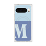 プレミアムスクエアケース with Pixelsnap［ オリジナル - initial two tone - M blue ］