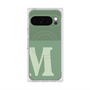 プレミアムスクエアケース with Pixelsnap［ オリジナル - initial two tone - M green ］