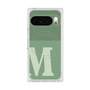 プレミアムスクエアケース with Pixelsnap［ オリジナル - initial two tone - M green ］