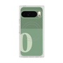 プレミアムスクエアケース with Pixelsnap［ オリジナル - initial two tone - O green ］