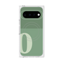 プレミアムスクエアケース with Pixelsnap［ オリジナル - initial two tone - O green ］