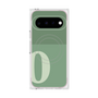 プレミアムスクエアケース with Pixelsnap［ オリジナル - initial two tone - O green ］